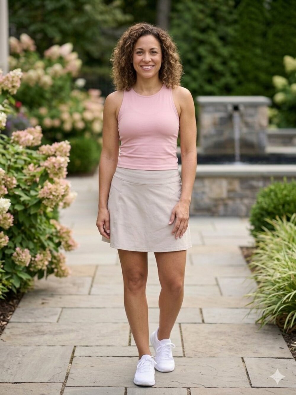 Athleta All Day Skort Women's Size 14 Beige Sand Active Skort EUC Tennis Golf